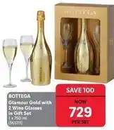 Makro Glamour gold with 2 wine glasses in gift set (365111) offer