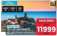 Makro Hisense - 190 cm (75) smart qled tv offer