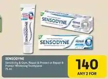 Makro Sensodyne - sensitivity & gum, repair & protect or repair & protect whitening toothpaste offer