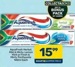 Pick n Pay Aquafresh - toothpaste offer