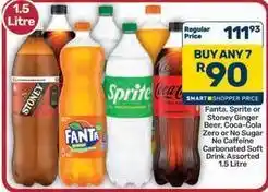 Pick n Pay Hypermarket Coca cola - fanta, sprite or ginger beer, coca-cola zero or no sugar carbonated soft drink offer