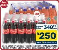 Pick n Pay Hypermarket Coca cola - soft original taste less sugar, fanta, sparletta, sprite, twist or stoney ginger beer offer