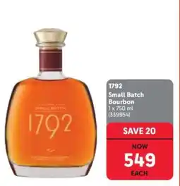 Makro 1792 Small Batch Bourbon offer