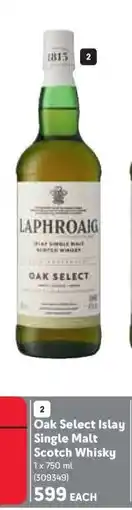 Makro Oak Select Islay Single Malt Scotch Whisky offer