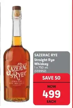 Makro Sazerac Rye Straight Rye Whiskey offer
