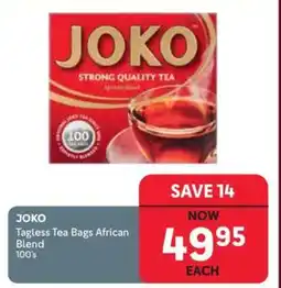 Makro JOKO Tagless Tea Bags African Blend 100's offer