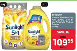 Makro Sunlight Summer Sensations 2in1 Auto Laundry Liquid or 5in1 Automatic Washing Powder offer