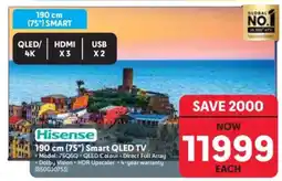 Makro Hisense 190 cm (75) Smart QLED TV offer