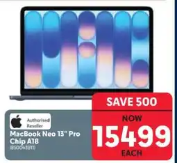 Makro MacBook Neo 13” Pro Chip A18 offer