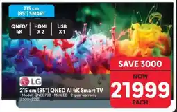 Makro LG 215 cm (85) QNED AI 4K Smart TV offer