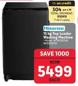 Makro Hisense 15 kg Top Loader Washing Machine offer