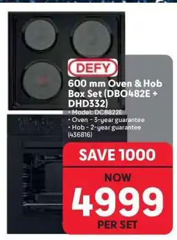 Makro DEFY 600 mm Oven & Hob Box Set (DBO482E + DHD332) offer