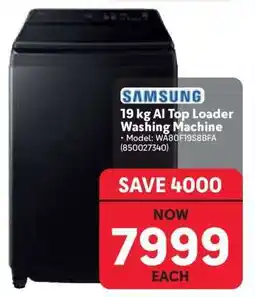 Makro Samsung 19 kg AI Top Loader Washing Machine offer
