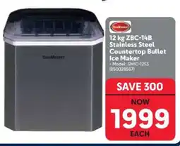 Makro SunMaster 12 kg ZBC-14B Stainless Steel Countertop Bullet Ice Maker offer