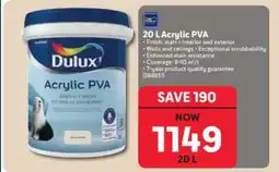 Makro Dulux Acrylic PVA 20 L offer