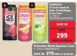Makro SMIRNOFF Crush Lemon & Lime, Crush Mango or Ice Cans offer