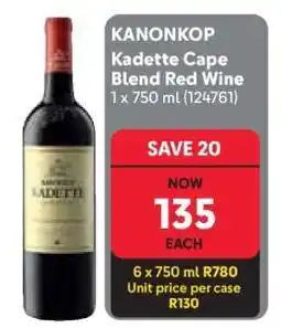 Makro Kanonkop Kadette Cape Blend Red Wine offer