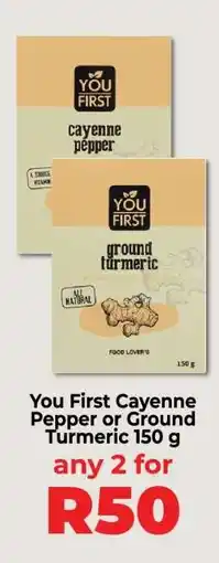 Food Lover's Market You First Cayenne Pepper or Ground Turmeric 150 g offer