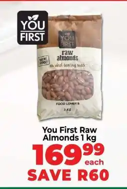 Food Lover's Market You First Raw Almonds 1 kg offer