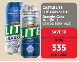 Makro CASTLE LITE LITE Cans or LITE Draught Cans offer