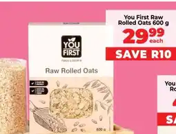 Food Lover's Market You First Raw Rolled Oats 600 g offer