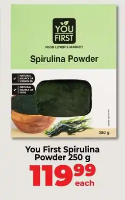 Food Lover's Market You First Spirulina Powder 250 g offer