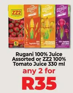 Food Lover's Market Rugani 100% Juice Assorted or ZZ2 100% Tomato Juice 330 ml offer