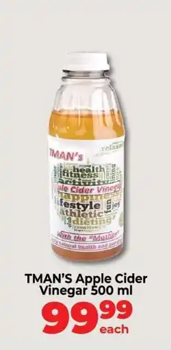Food Lover's Market TMAN’S Apple Cider Vinegar 500 ml offer