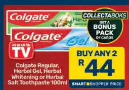 Pick n Pay Colgate Regular, Herbal Gel, Herbal Whitening or Herbal Salt Toothpaste 100ml offer