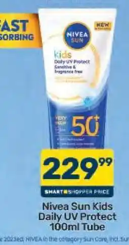 Pick n Pay Nivea Sun Kids Daily UV Protect 100ml Tube offer