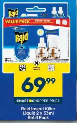 Pick n Pay Raid Insect Killer Liquid 2 x 33ml Refill Pack offer
