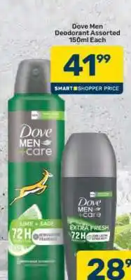 Pick n Pay Dove Men Deodorant Assorted 150ml Each offer