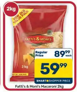 Pick n Pay Hypermarket Fatti's & Moni's Macaroni 2kg offer
