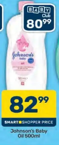 Pick n Pay Johnson's Baby Oil 500ml offer