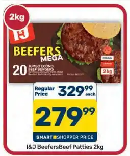 Pick n Pay Hypermarket I&J Beefers Beef Patties 2kg offer