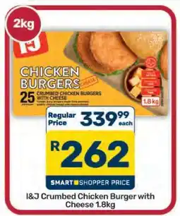 Pick n Pay Hypermarket I&J Crumbed Chicken Burger with Cheese 1.8kg offer