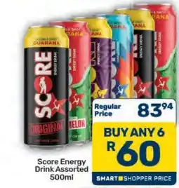 Pick n Pay Hypermarket Score Energy Drink Assorted 500ml offer