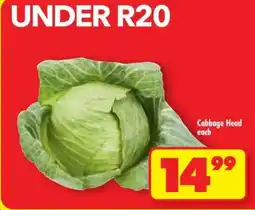 Shoprite CABBAGE HEAD each offer