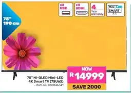 Game 75 Hi-QLED Mini-LED 4K Smart TV (75U6S) offer