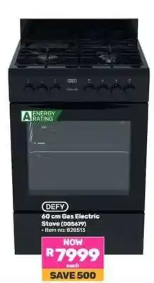 Game Defy 60 cm Gas Electric Stove (DGS679) offer