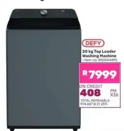 Game DEFY 20 kg Top Loader Washing Machine offer