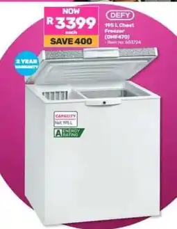 Game DEFY 195 L Chest Freezer (DMF470) offer