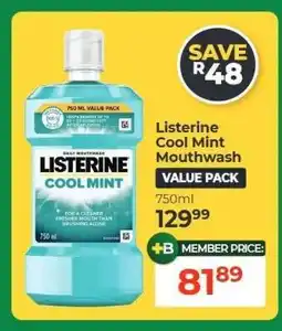 Dis-Chem Listerine Cool Mint Mouthwash offer