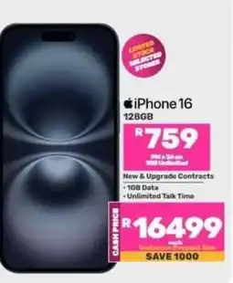 Game iPhone 16 (128GB) offer