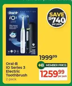 Dis-Chem Oral-B iO Series 3 Electric Toothbrush offer