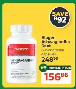 Dis-Chem Biogen Ashwagandha Root offer