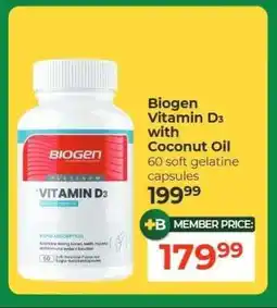 Dis-Chem Biogen Vitamin D3 with Coconut Oil offer