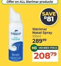 Dis-Chem Stérimar Nasal Spray offer