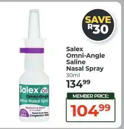 Dis-Chem Salex Omni-Angle Saline Nasal Spray offer
