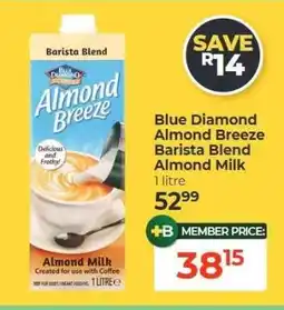 Dis-Chem Blue Diamond Almond Breeze Barista Blend Almond Milk offer